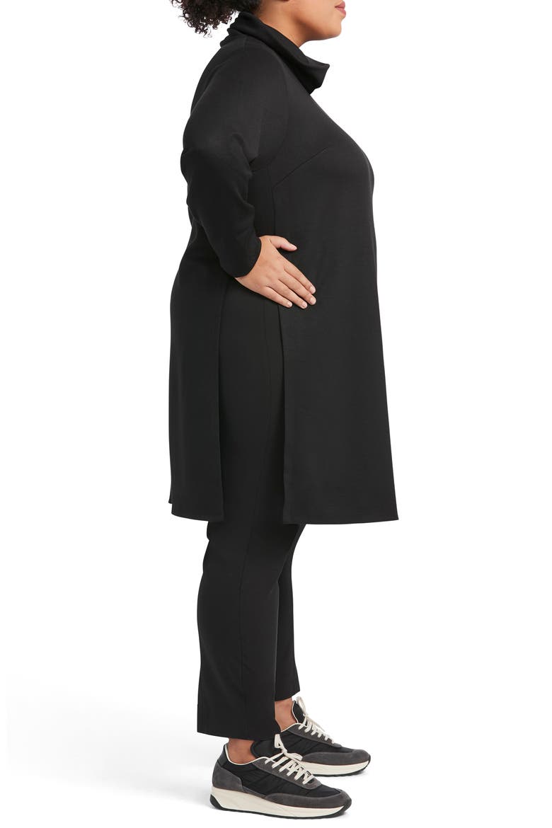 Elena Cowl Neck Tunic Top, Alternate, color, BLACK