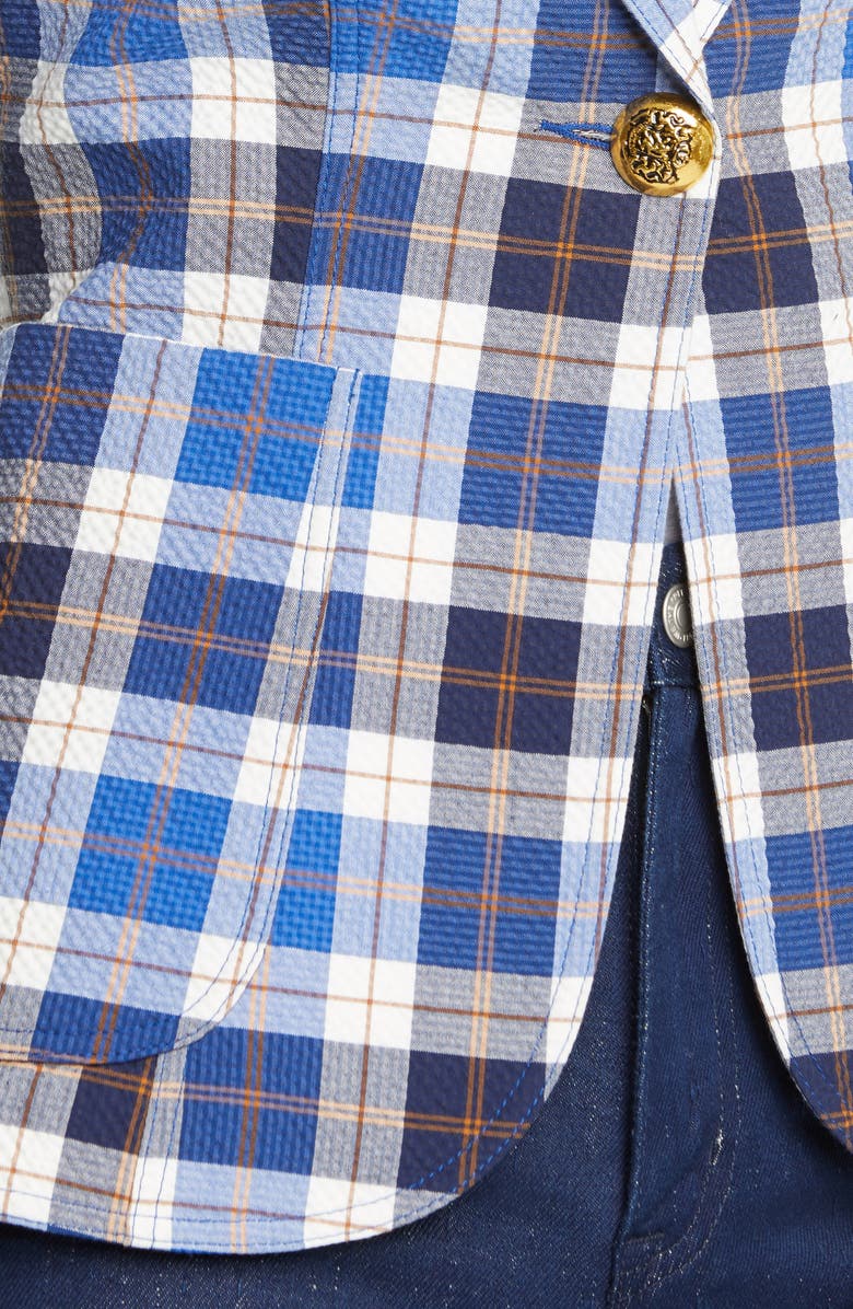 Smythe Duchess Plaid Seersucker Blazer, Alternate, color,