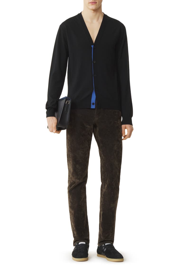 Classic Cardigan In Merino Wool, Main, color, Black
