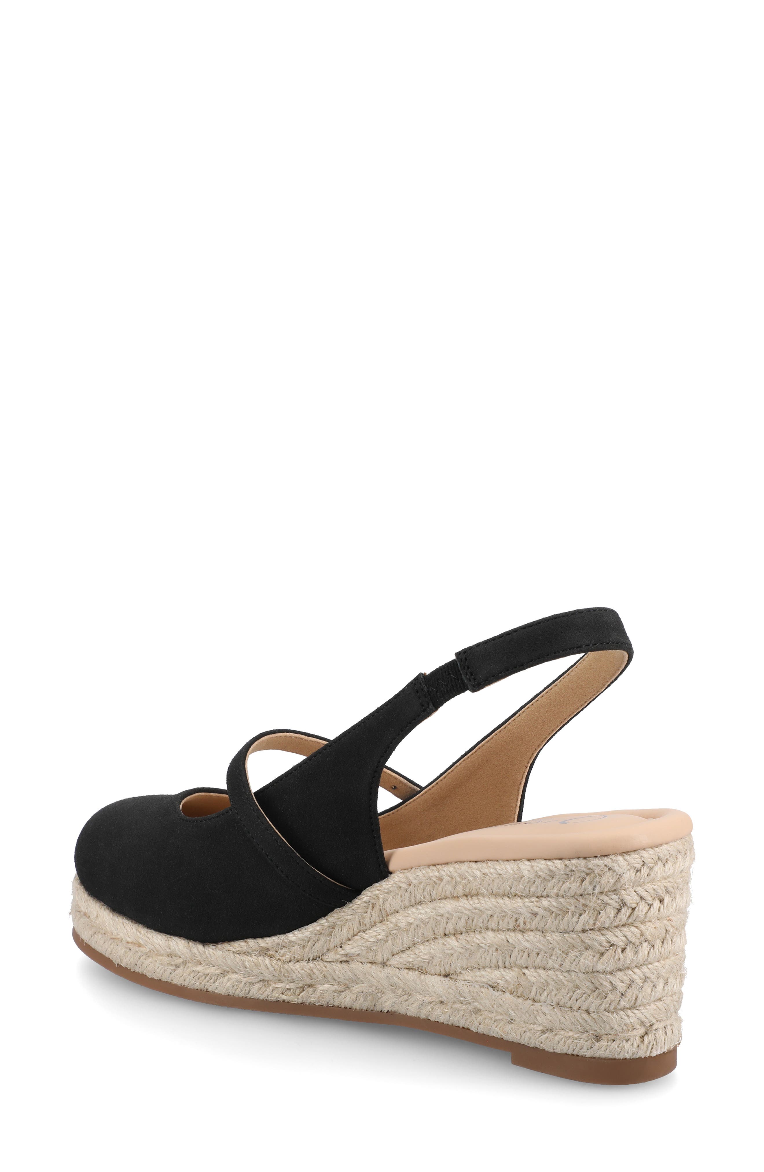 Journee Collection Asmyna Wedge Espadrille Pump, Alternate, color, Black
