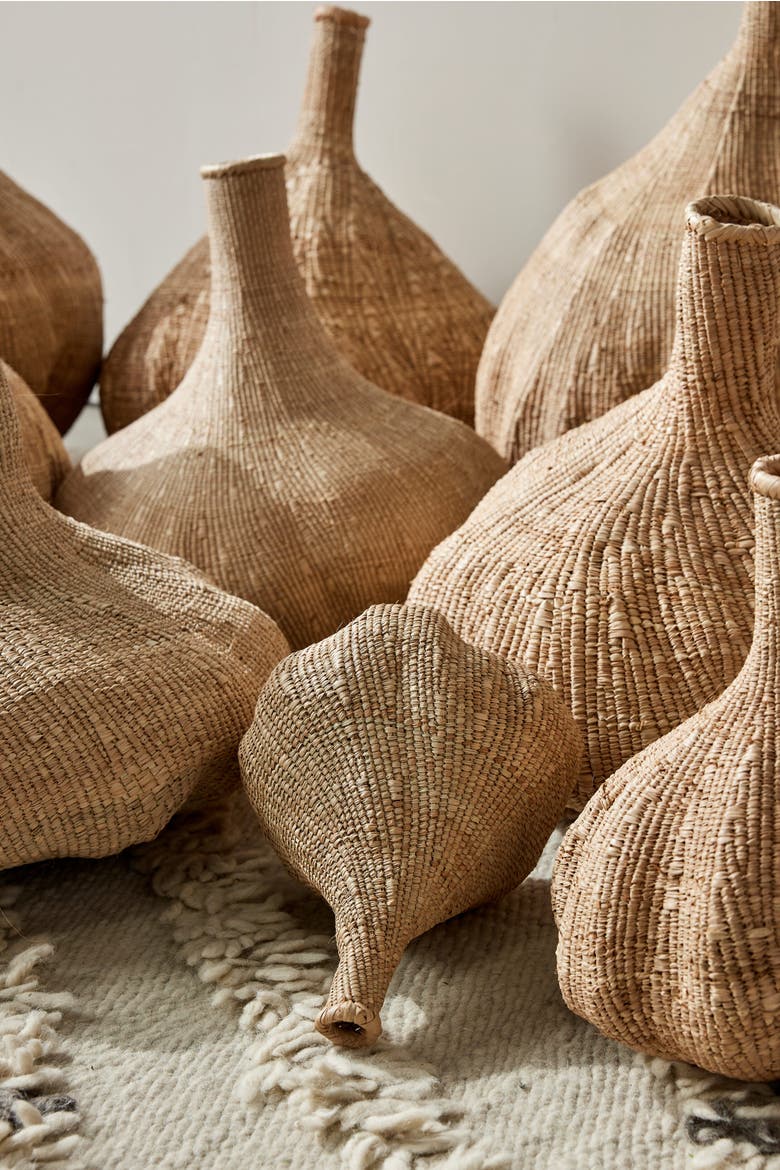 Long-Necked Ilala Garlic Gourd Basket, Alternate, color, Natural - Large