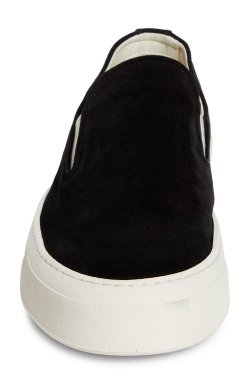 Common Projects Suede Slip-on Sneaker In 7506 Black/white Sole