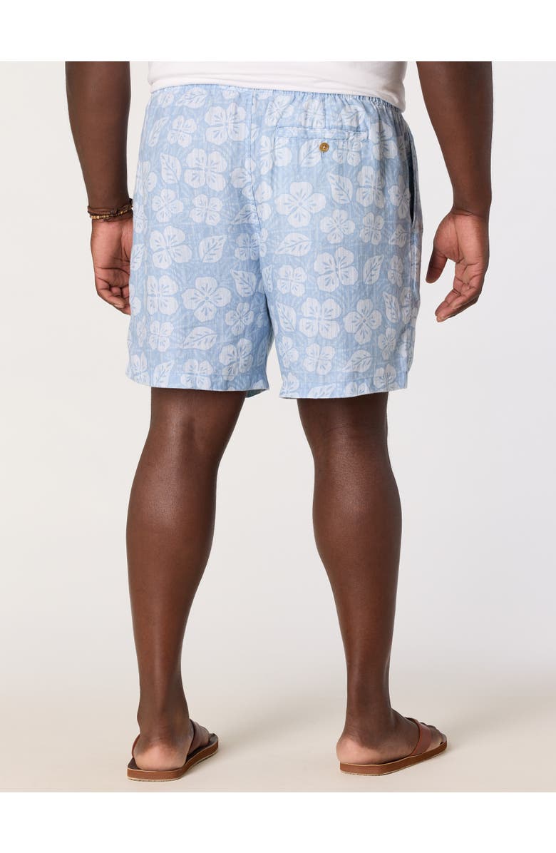 vineyard vines Big & Tall Surfside Pull-On Linen Shorts V2, Alternate, color, Floral Coastline
