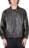 PLEASURES Leopard Print Waxed Cotton Jacket