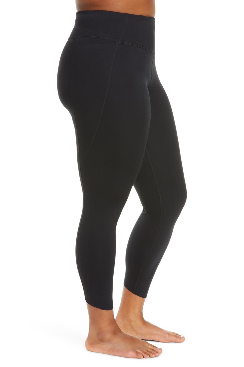 Studio Lite High Waist Pocket 7/8 Leggings, Alternate, color, BLACK