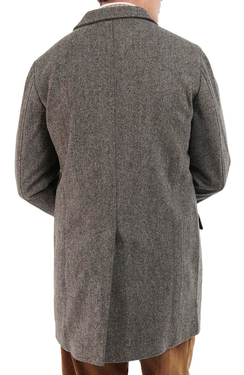 Barbour Hendon Crombie Herringbone Wool Overcoat, Alternate, color,