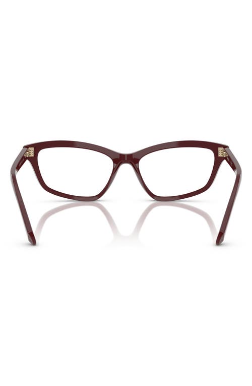 Swarovski 52mm Irregular Optical Glasses In Burgundy