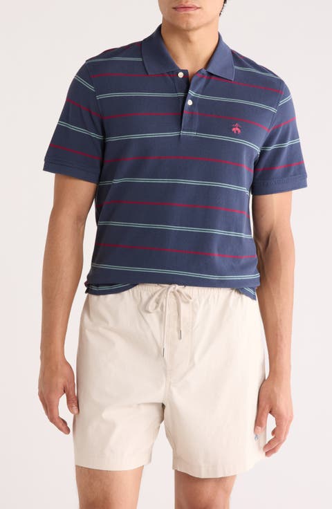 Stripe Cotton Piqué Polo