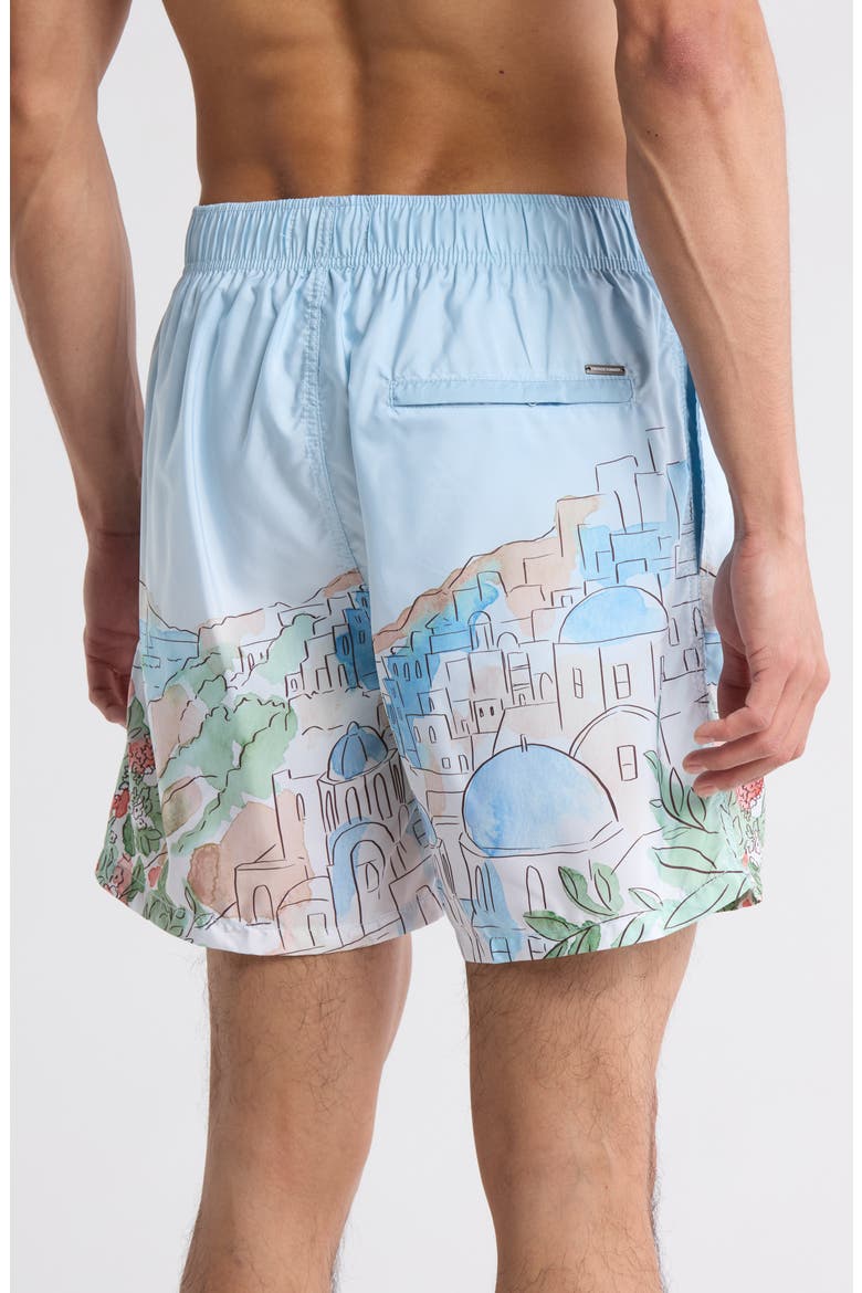 Ponji Santorini Swim Trunks, Alternate, color, LT BLUE