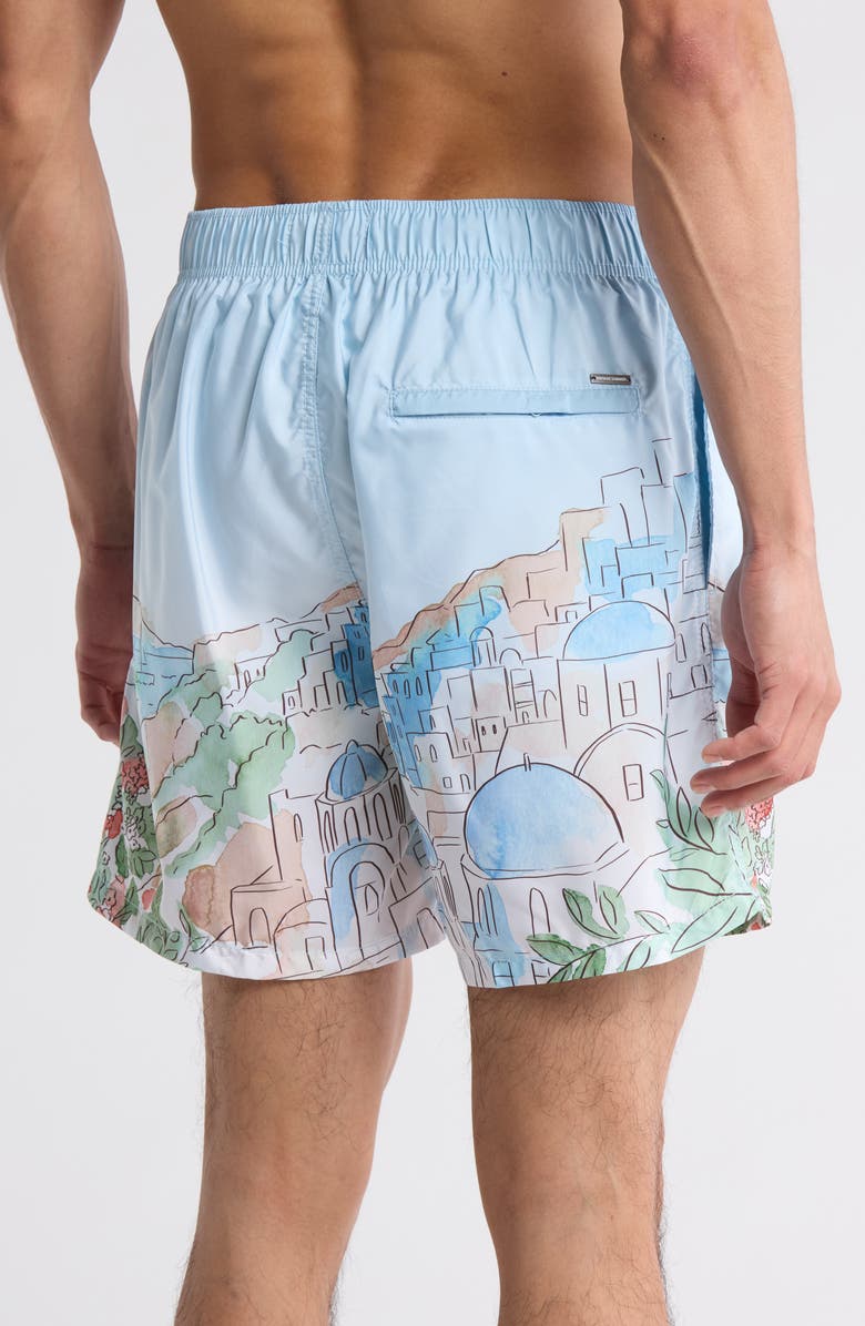 Vintage Summer Ponji Santorini Swim Trunks, Alternate, color,