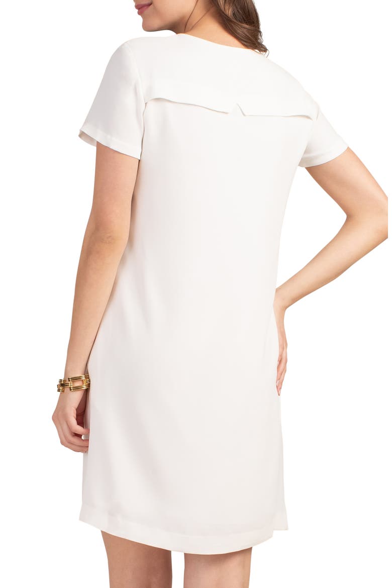 Banning 2 Front Zip Shift Dress, Alternate, color, WHITEWASH