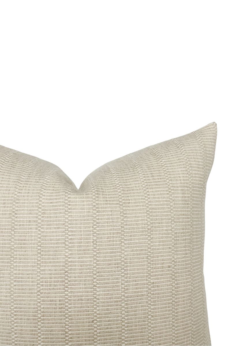 Linen & James Hadley Woven Cream & Sand Stripe Pillow Cover, Alternate, color, 