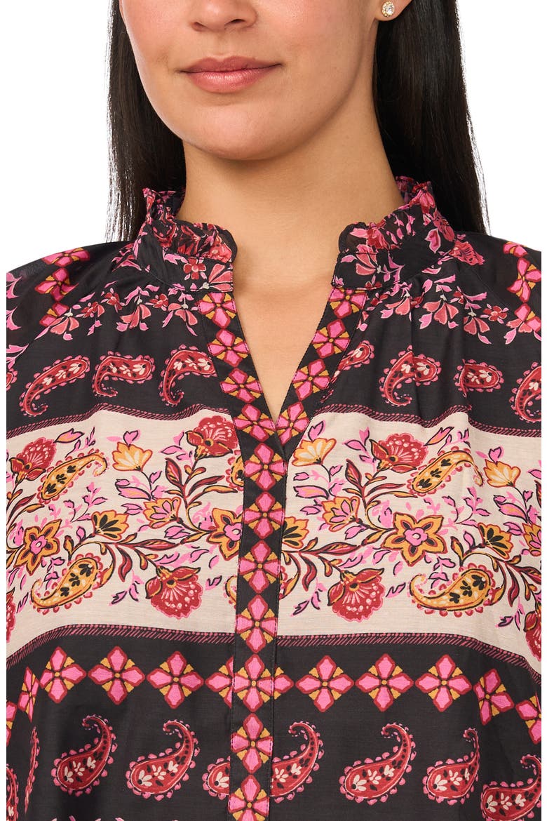 Ruffle Print Top, Alternate, color, RICH BLACK
