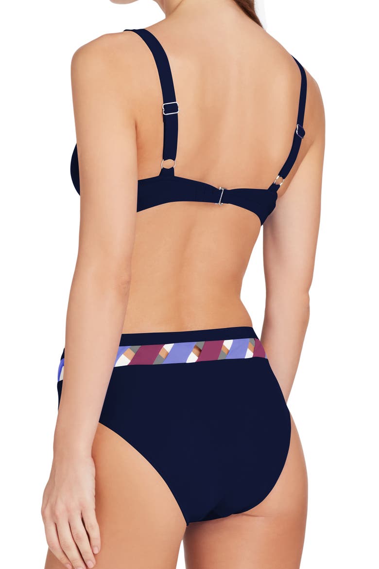 Martinique Bandage Bikini Top, Alternate, color, Navy blue