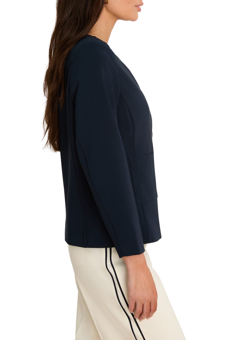 Collarless Jacket, Alternate, color, DARK INDIGO