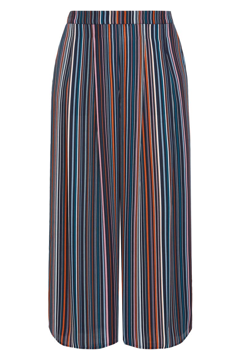 Illusion Wide Leg Pants, Alternate, color, MIDNIGHT STRIPE