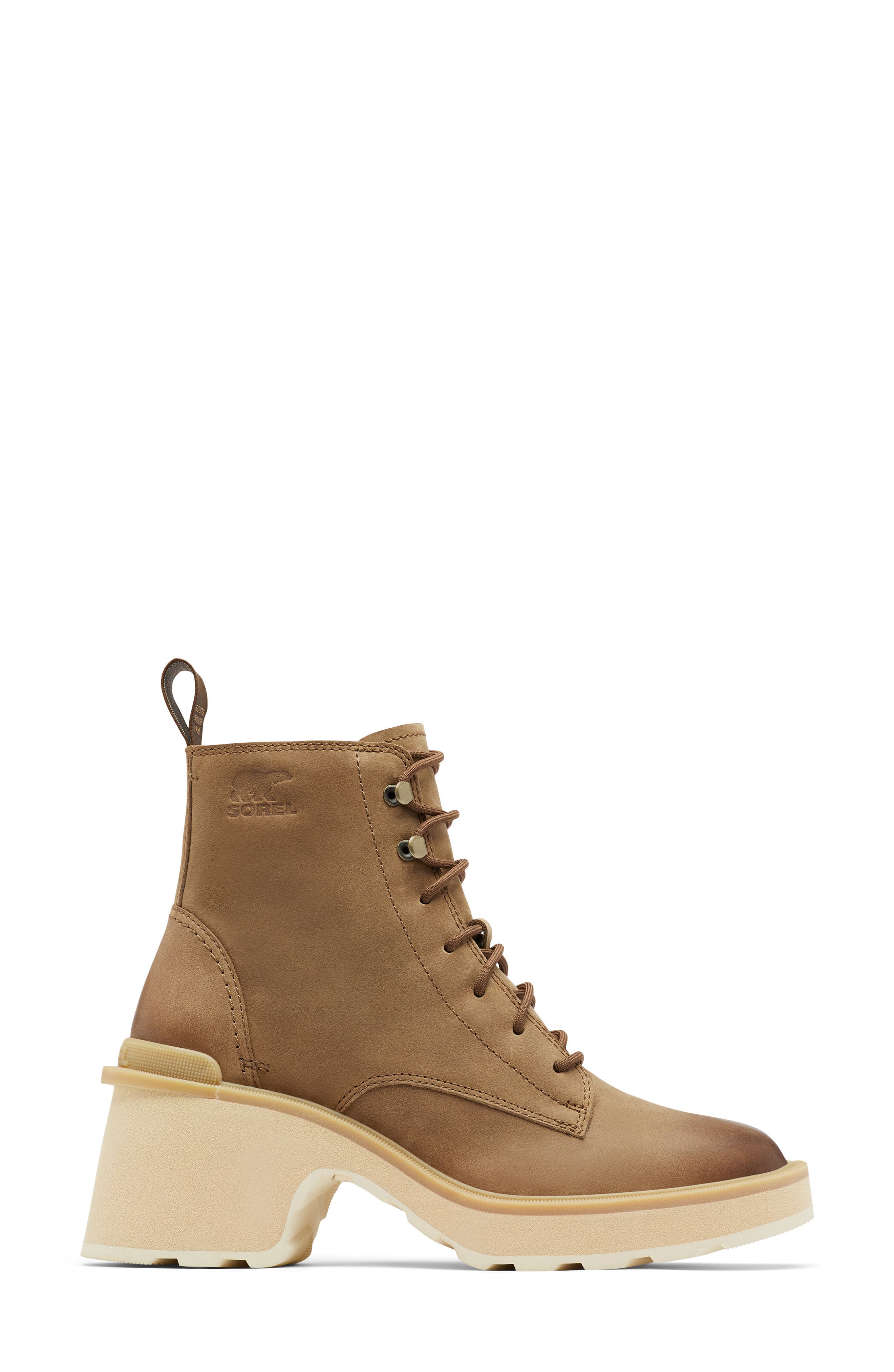 SOREL Hi-Line Waterproof Lace-Up Boot, Alternate, color, Umber/ Ceramic