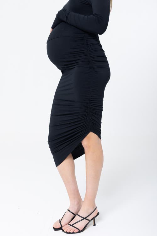 Lo+jayne The Cinched Asymmetrical Micro Modal Skirt