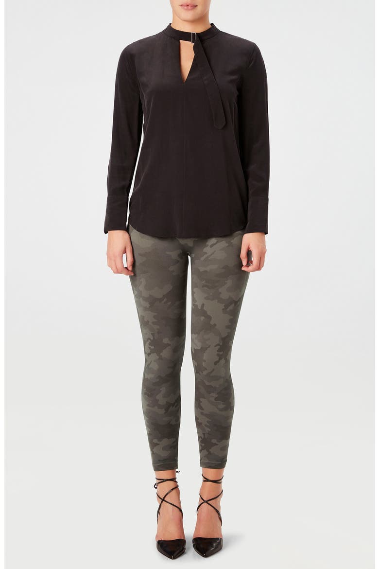 SPANX Look At Me Now Crop Seamless Leggings, Alternate, color, SAGE CAMO