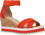 Pelle Moda Westyn Ankle Strap Platform Wedge Sandal