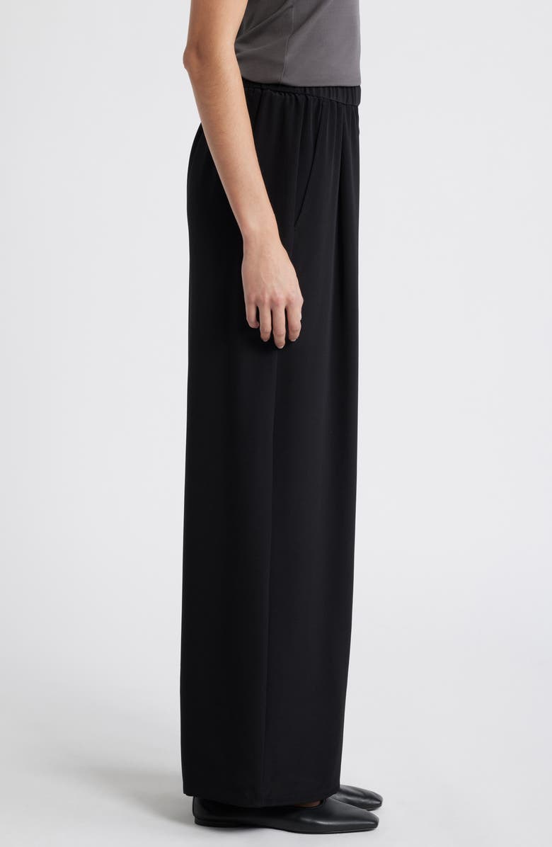 Eileen Fisher Pleated Wide Leg Silk Pants, Alternate, color, 