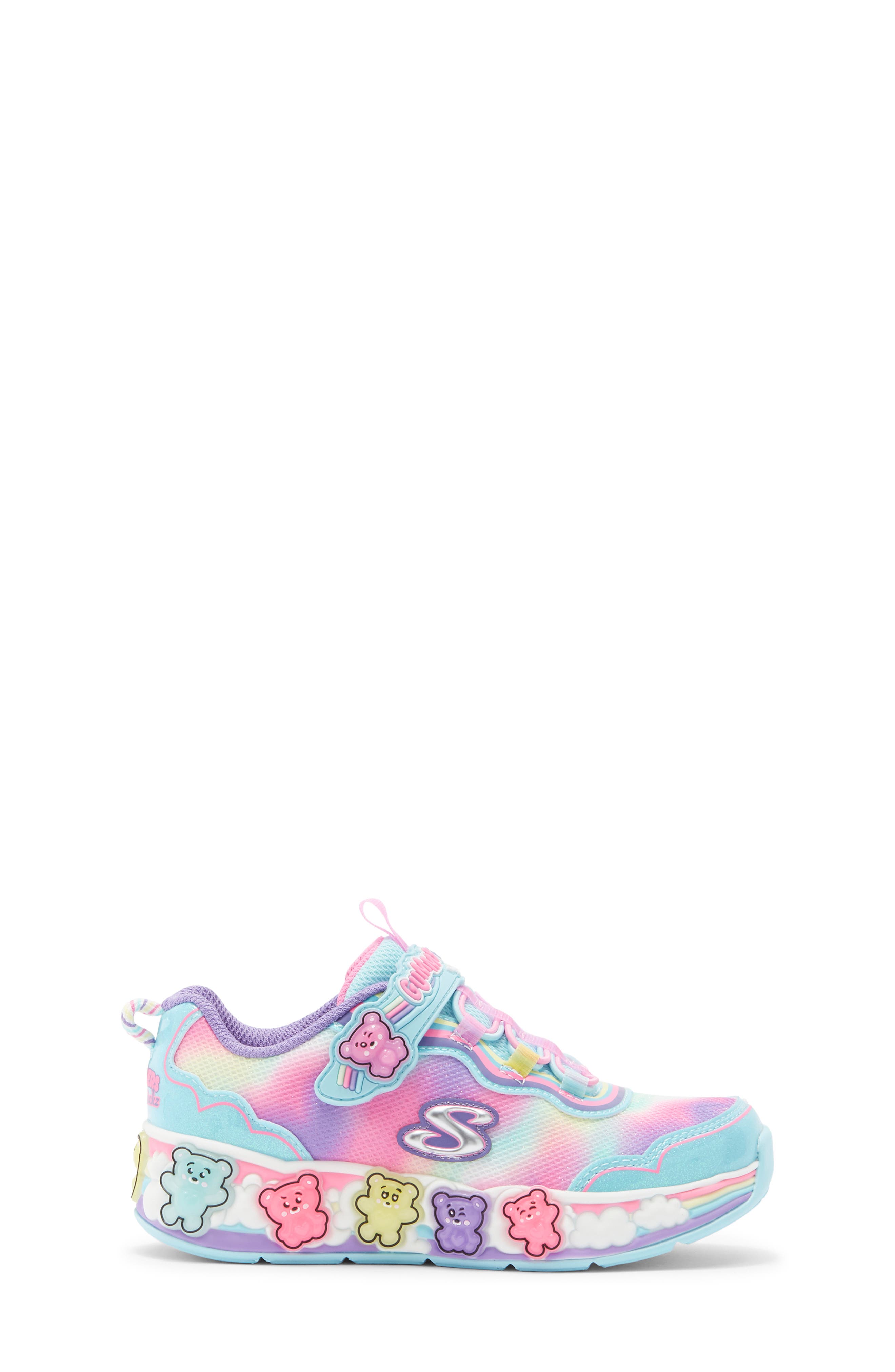 SKECHERS Kids' Gummy Friends Sneaker, Alternate, color, Light Blue Multi