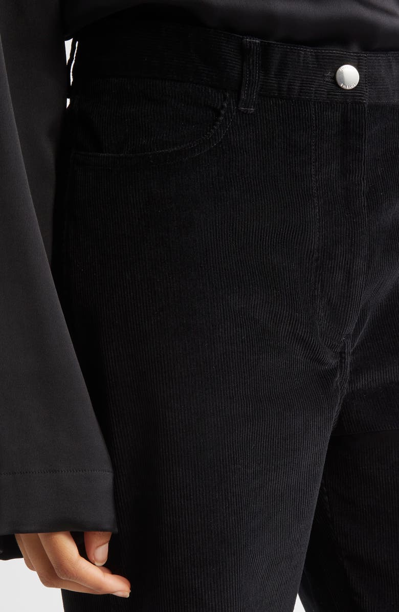 TOTEME Straight Leg Corduroy Trousers, Alternate, color, Black