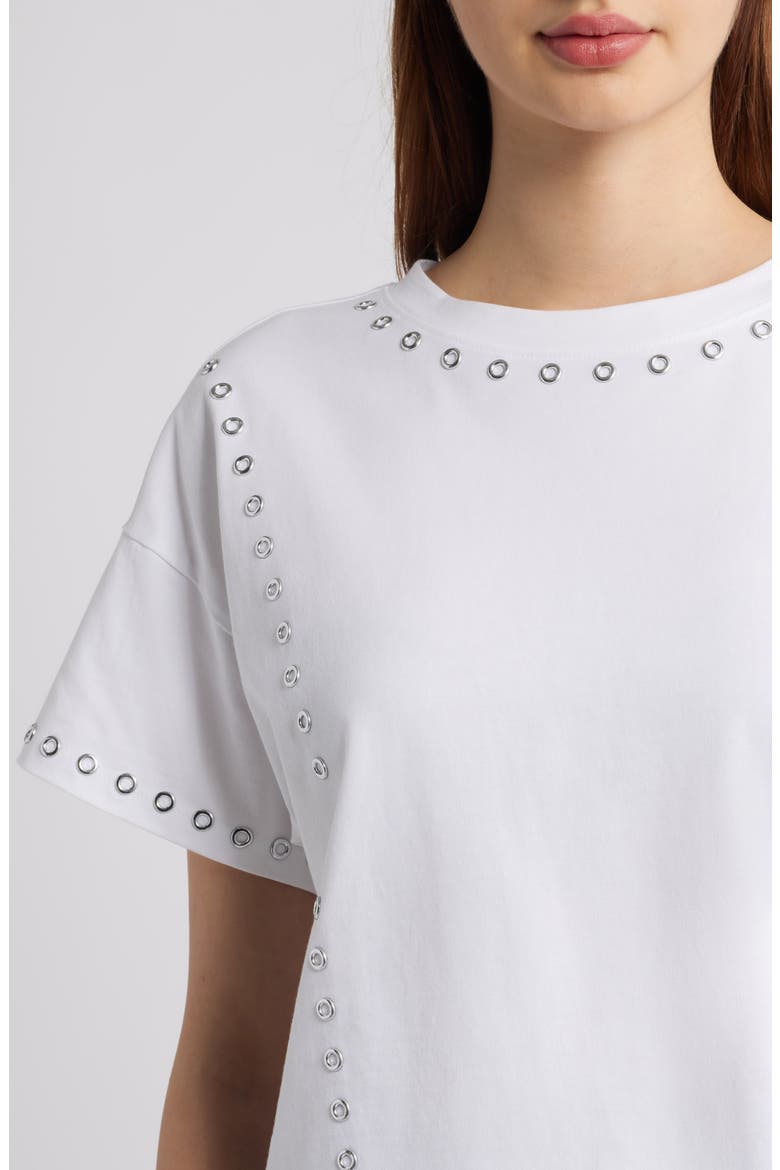 Kelly Grommet Boxy T-Shirt, Alternate, color, WHITE