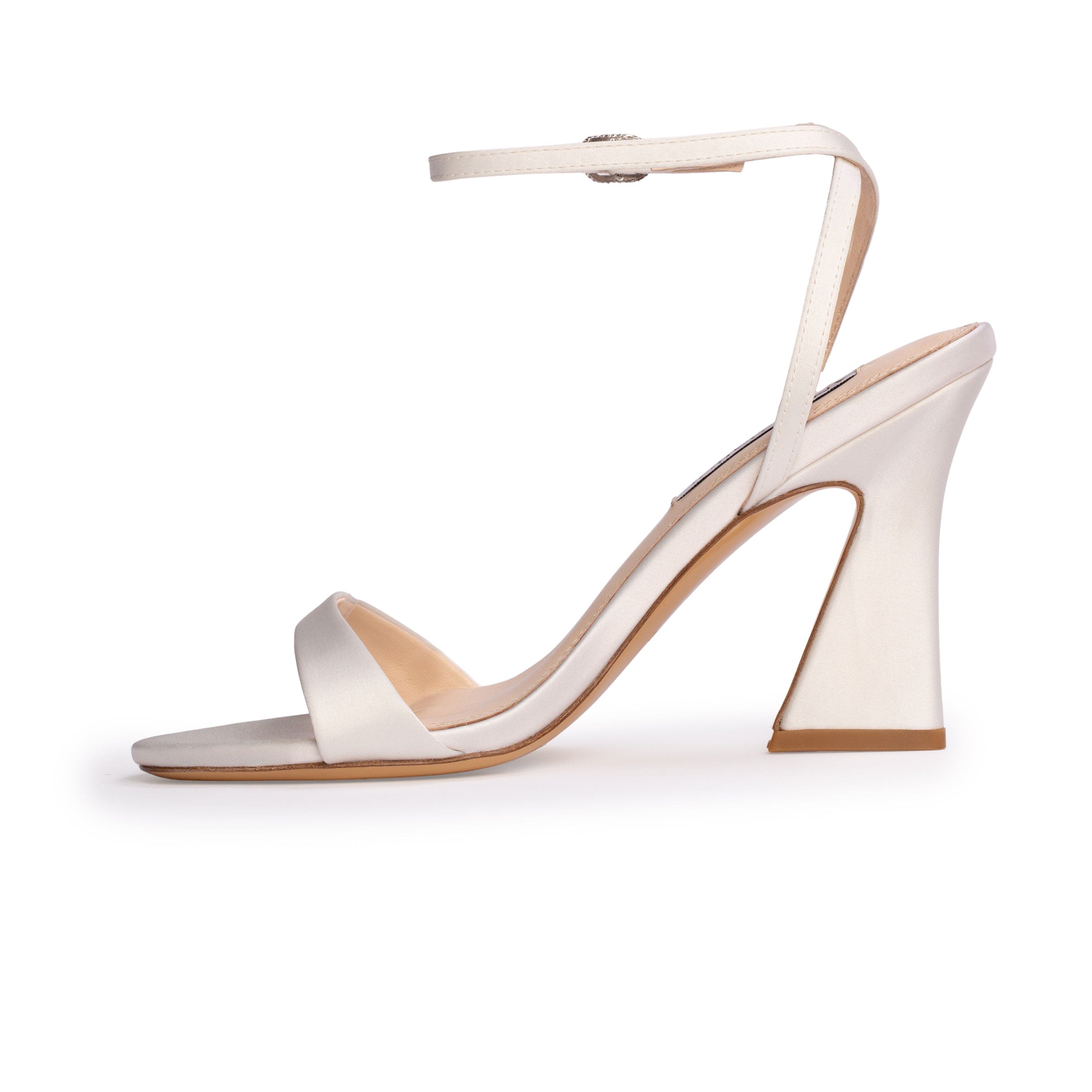 Anne Barge Muse Sandal, Alternate, color, White Satin