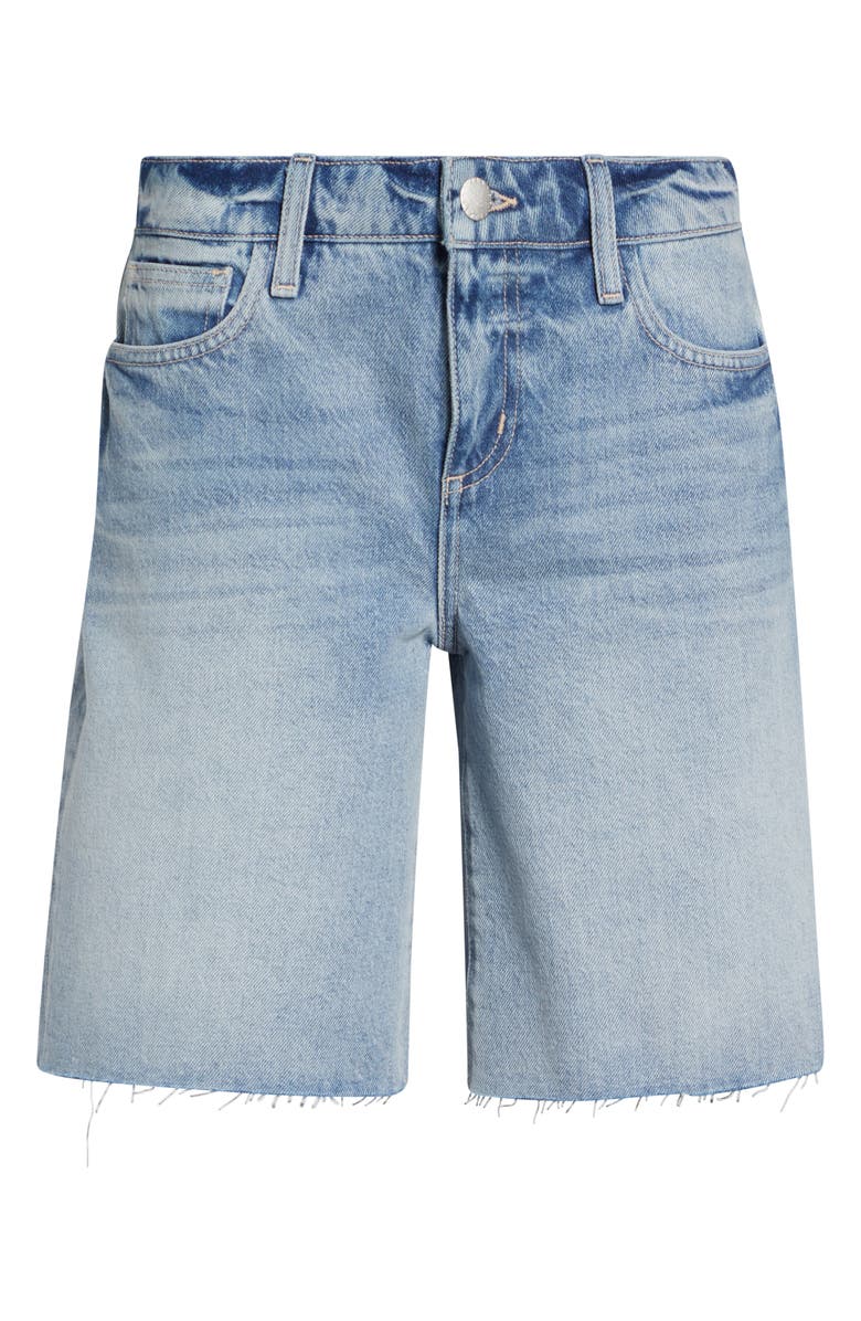 L'AGENCE River Raw Hem Denim Bermuda Shorts, Alternate, color, Zantana