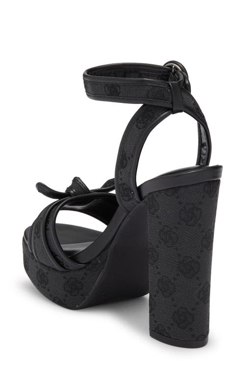 Wild Diva Lounge Fay Ankle Strap Platform Sandal In Black
