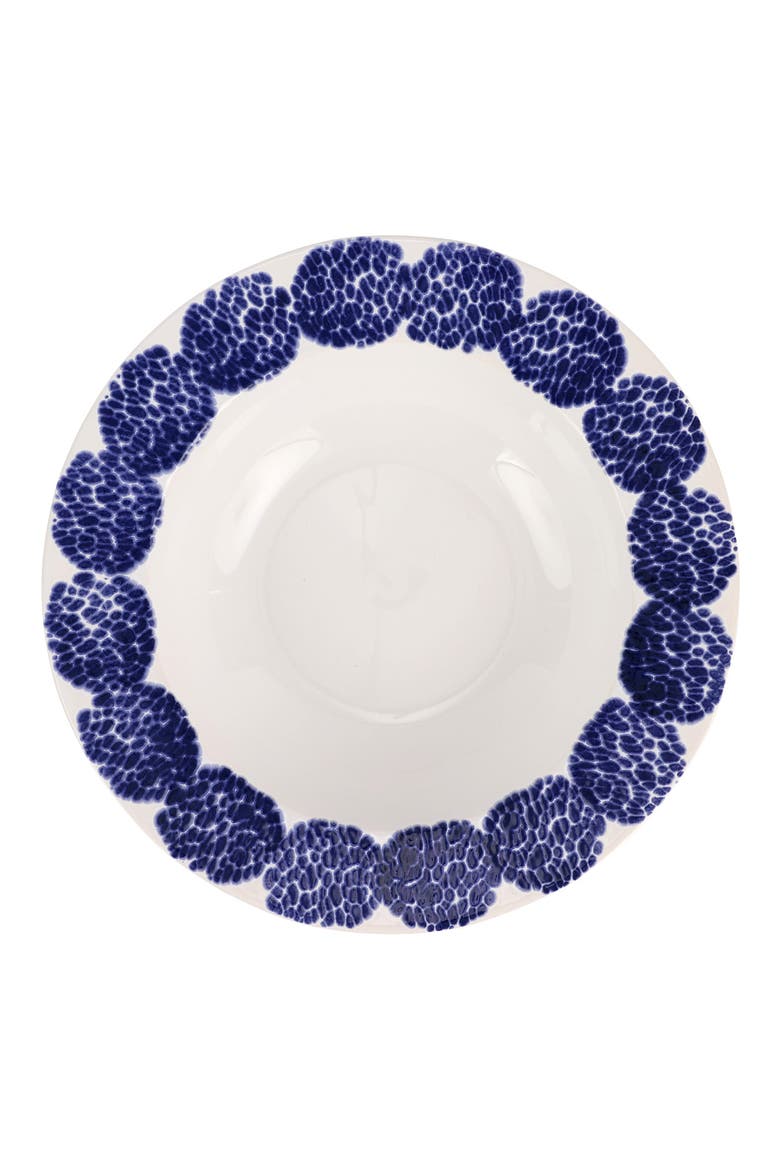Santorini Rimmed Serving Bowl, Main, color, BLUE