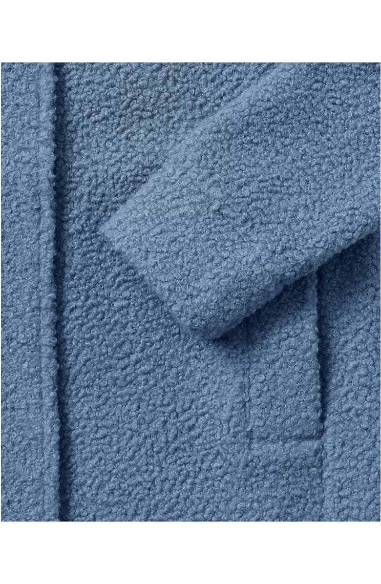 Lands' End Boucle Fleece Coat, Alternate, color, Pale Slate Blue