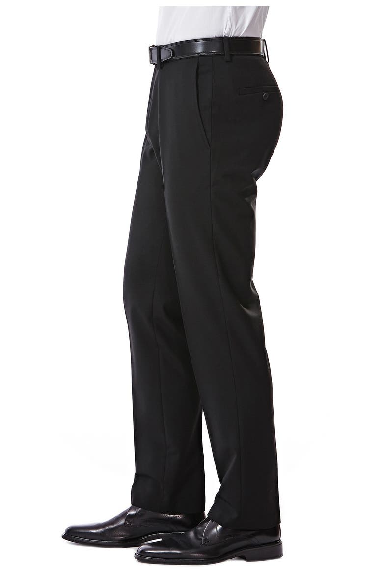 HAGGAR Black Herringbone Ultra Slim Stretch Suit Pants, Alternate, color, Black