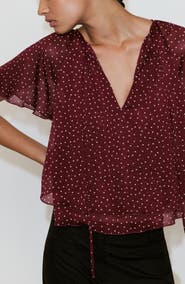 MANGO Polka Dot Woven Shirt
