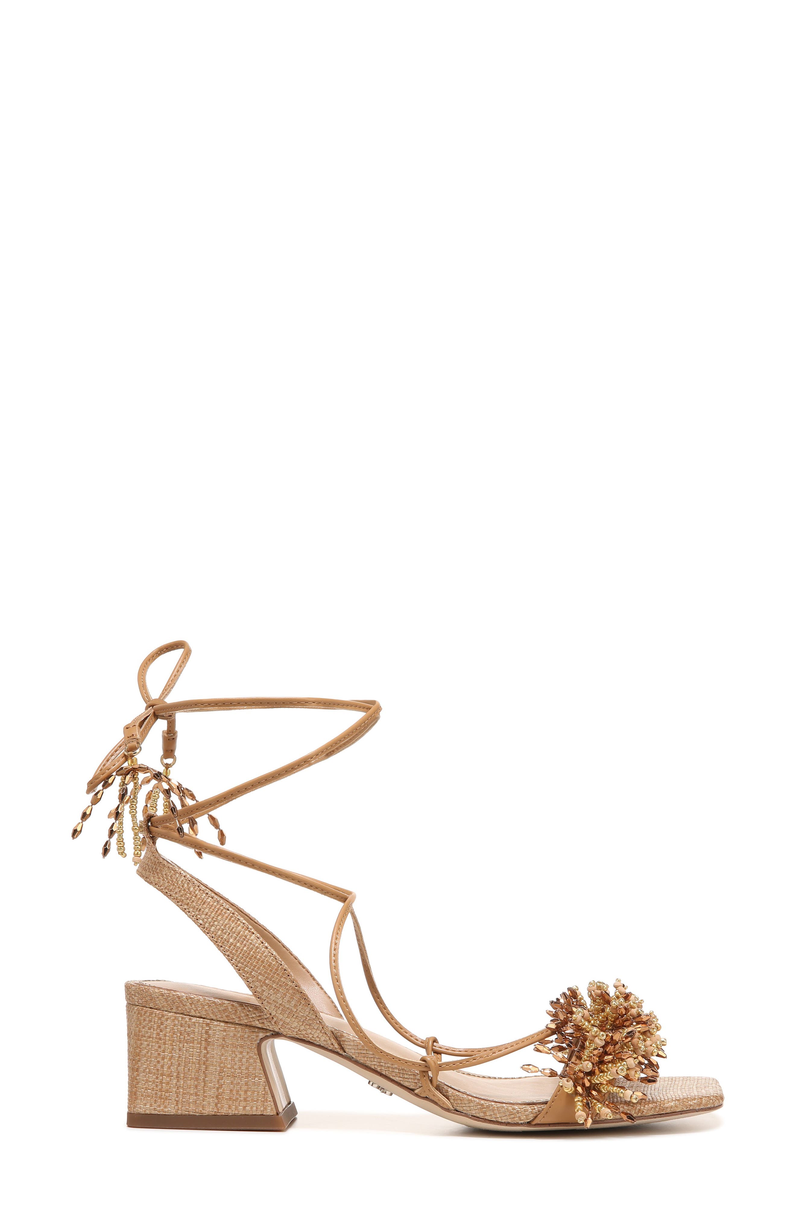 Sam Edelman Walda Beaded Ankle Tie Sandal, Alternate, color, 