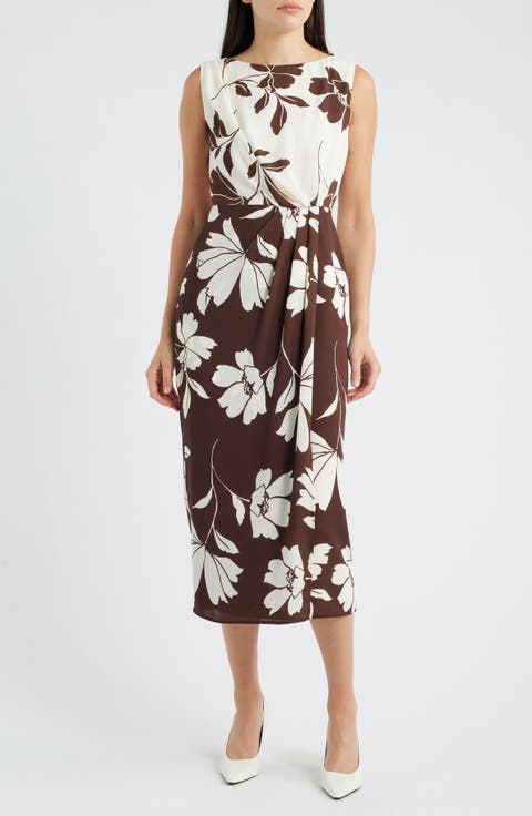 Floral Faux Wrap Maxi Dress