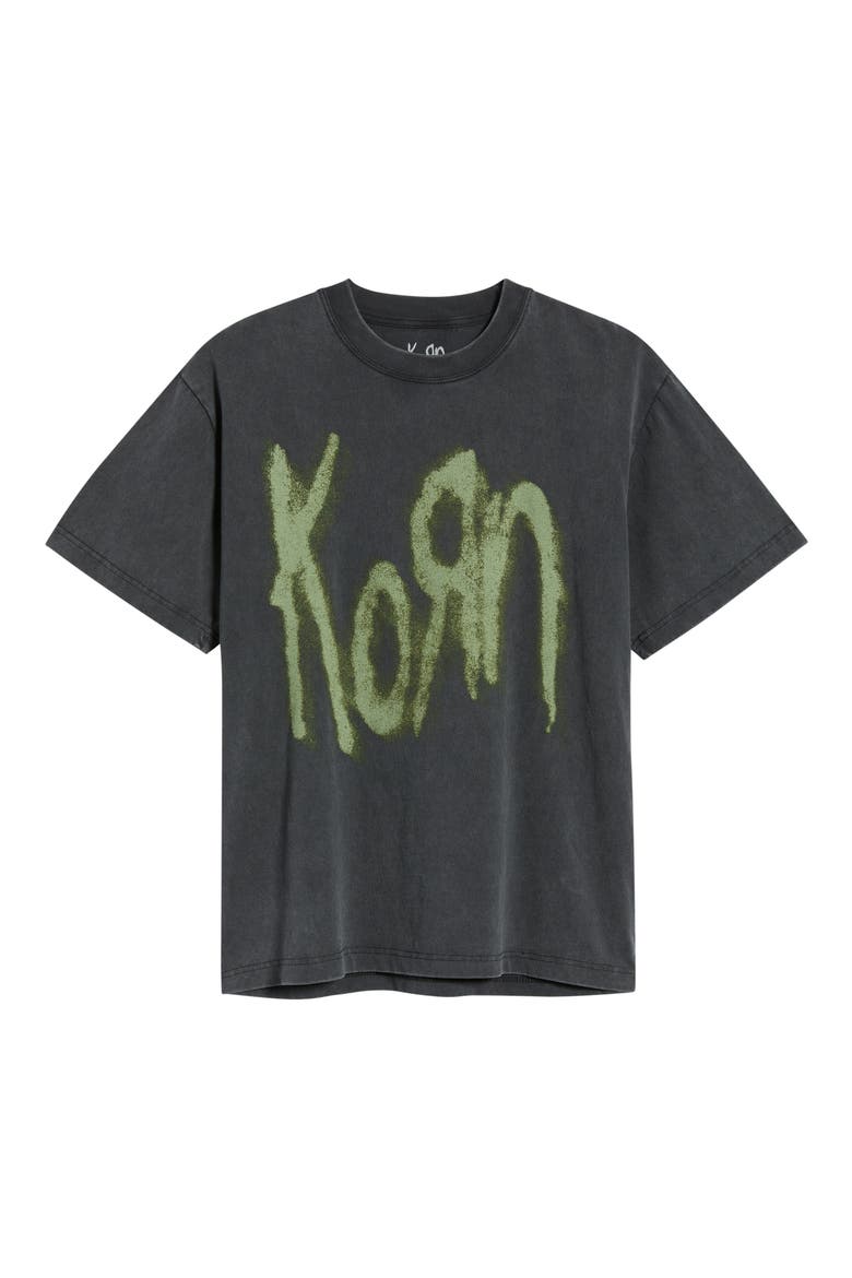 Korn Cotton Graphic T-Shirt, Alternate, color, BLACK