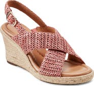 Easy Spirit Ariane Espadrille Slingback Platform Wedge Sandal