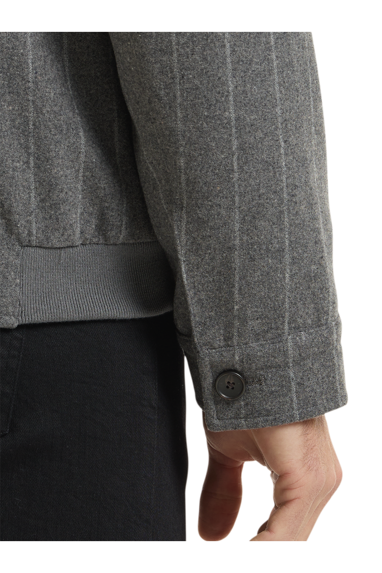 Wool Blend Bomber Jacket, Alternate, color, Grey