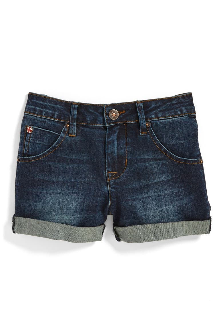 Hudson Kids Roll Cuff Shorts, Main, color, BLUE