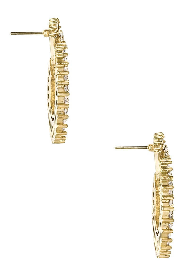 Rotating Circle Stud Earrings, Alternate, color, GOLD