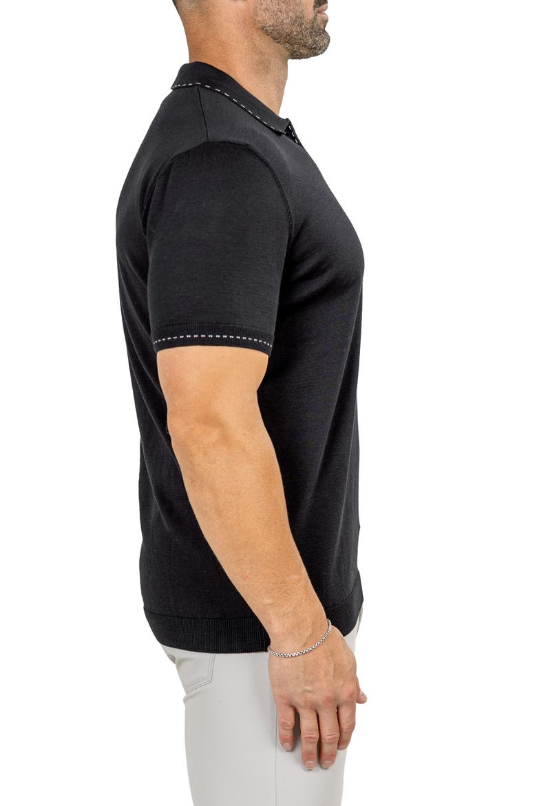 Marthy Black Polo, Alternate, color, BLACK