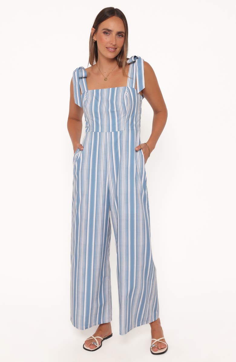 Petal & Pup Ella Stripe Jumpsuit, Alternate, color, Blue/White Stripe