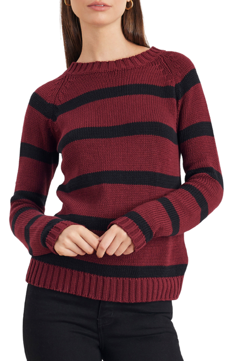 Sloane Stripe Cotton Crewneck Sweater