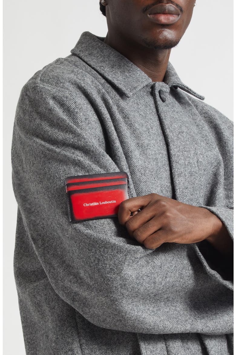 The Brushed Leather Card Holder, Alternate, color, LOUBI