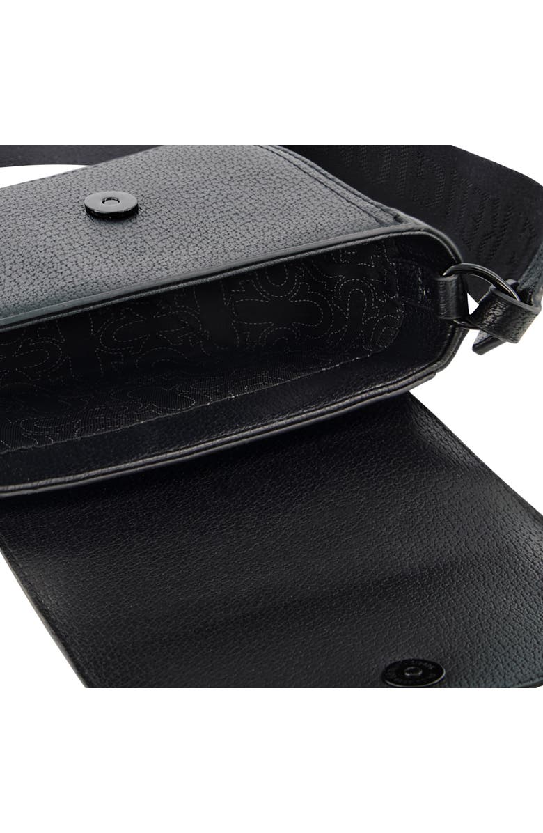 True Religion Horseshoe Mini Flap Crossbody Bag, Alternate, color, Black