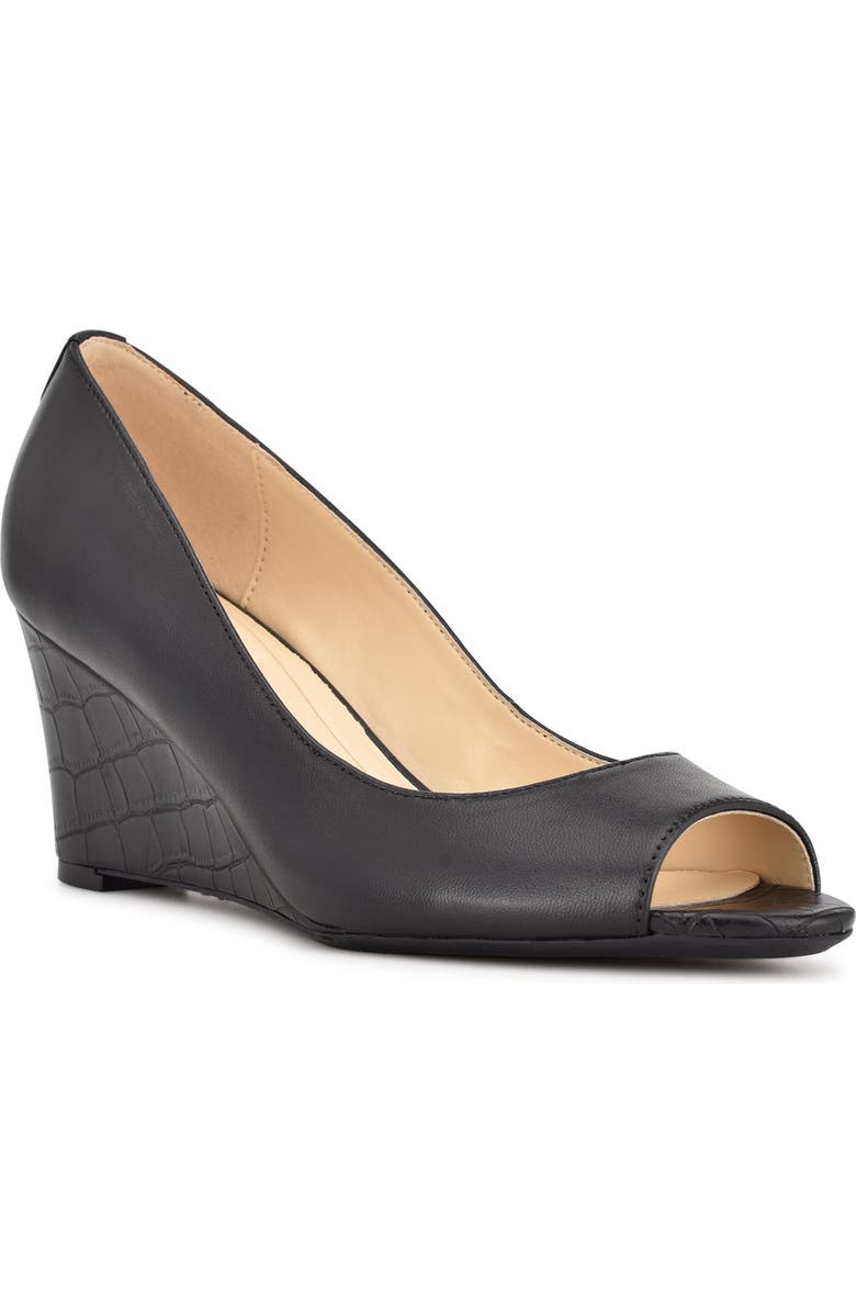Nine West Cape Peep Toe Wedge, Main, color,
