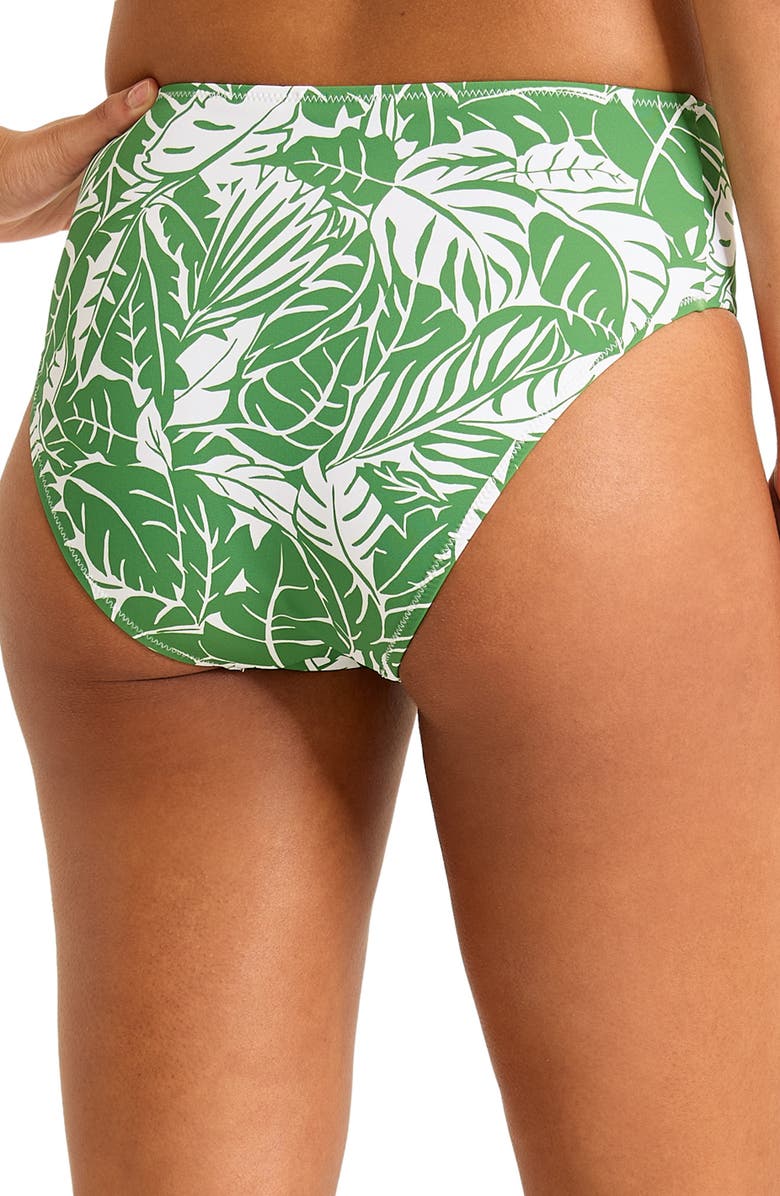 Tommy Bahama Costa Verde High Waist Bikini Bottoms, Alternate, color, Four Leaf Clover