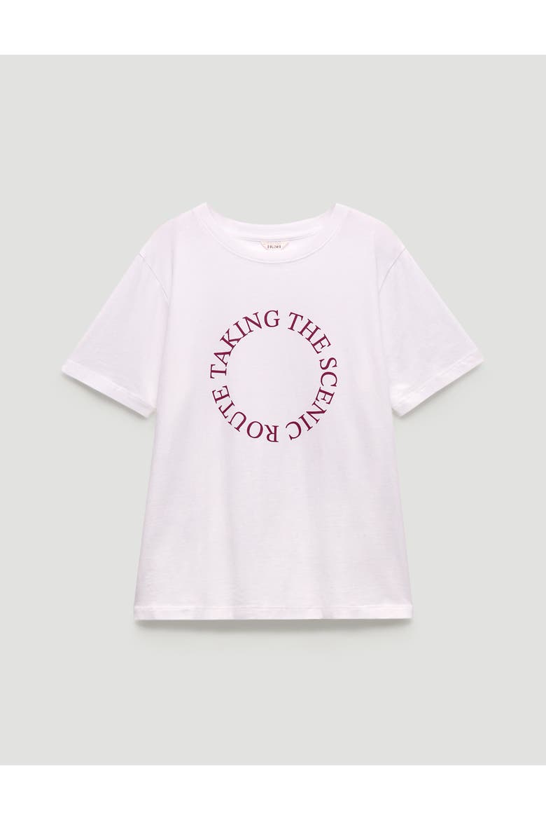 Taking The Scenic Route Graphic T-shirt, Alternate, color, White